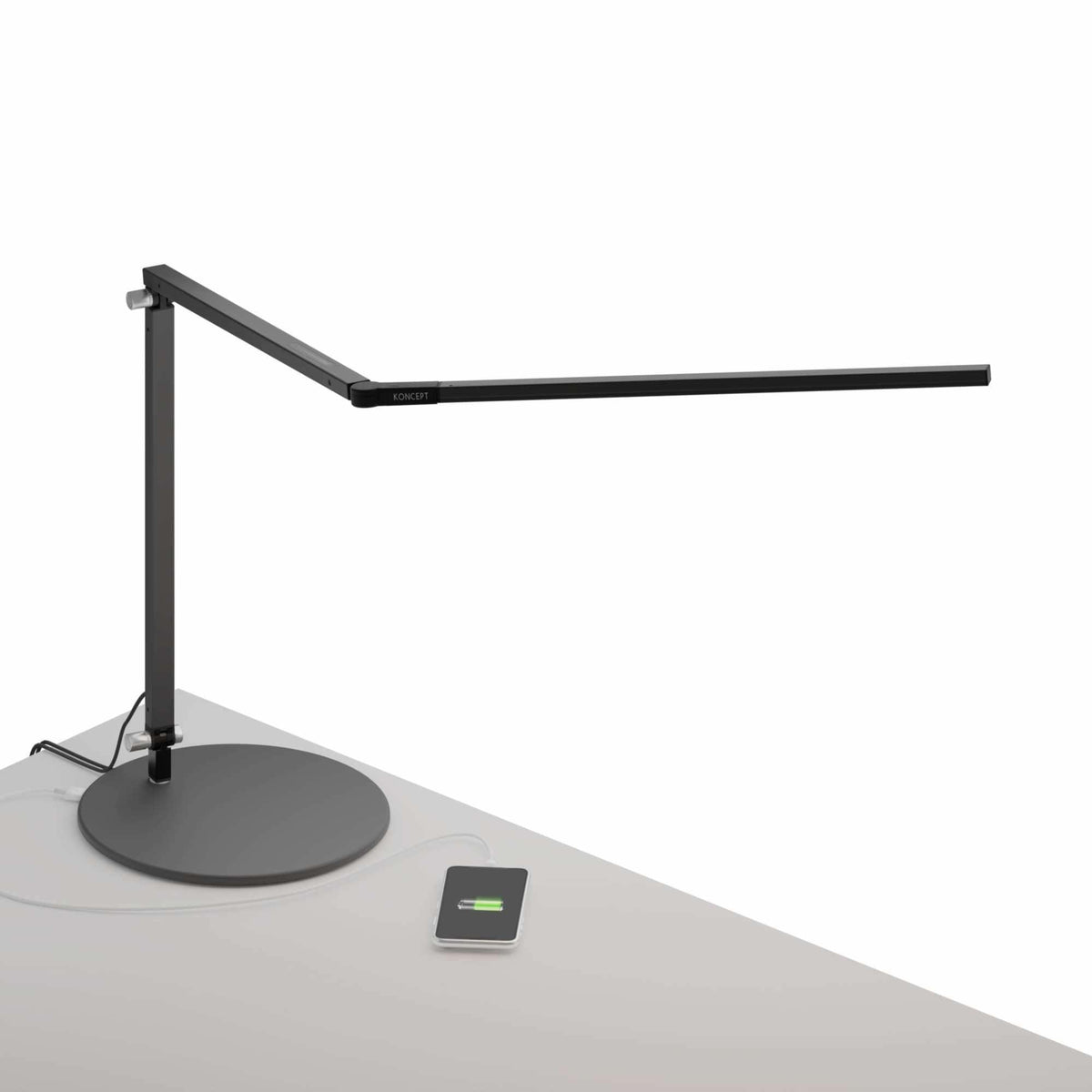 Koncept - Z-Bar LED Desk Lamp - AR3000-CD-MBK-USB | Montreal Lighting & Hardware