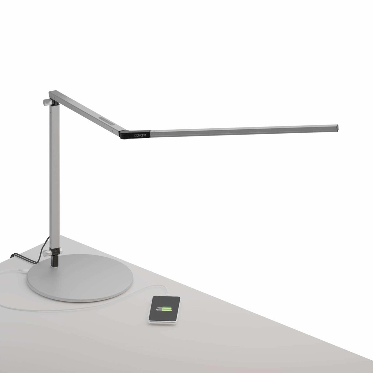 Koncept - Z-Bar LED Desk Lamp - AR3000-CD-SIL-USB | Montreal Lighting & Hardware