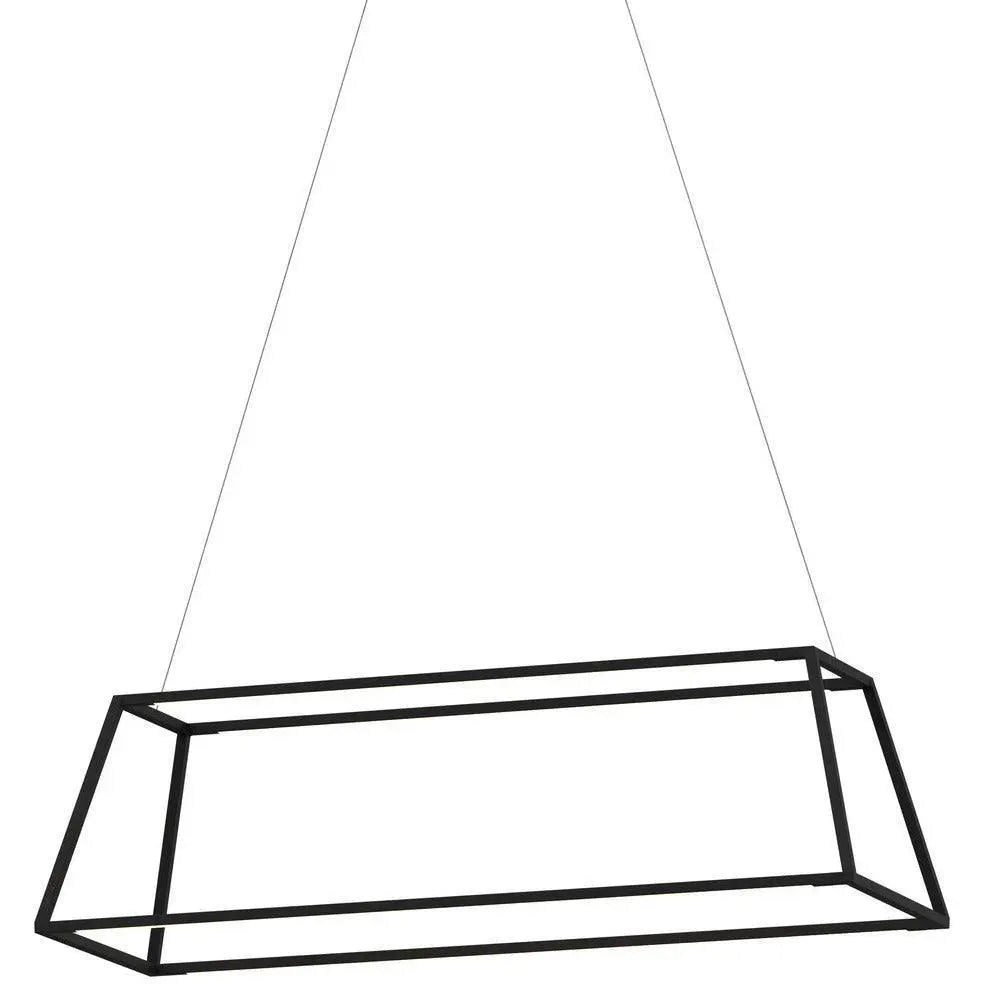 Koncept - Z-Bar Rise Rectangle 38-Inch LED Pendant - ZBP-38-RR-SW-MTB-CNP | Montreal Lighting & Hardware
