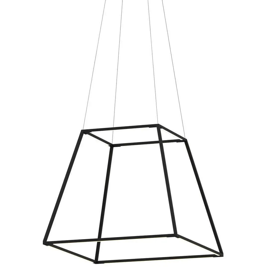 Koncept - Z-Bar Rise Square 24-Inch LED Pendant - ZBP-24-RS-SW-MTB-CNP | Montreal Lighting & Hardware