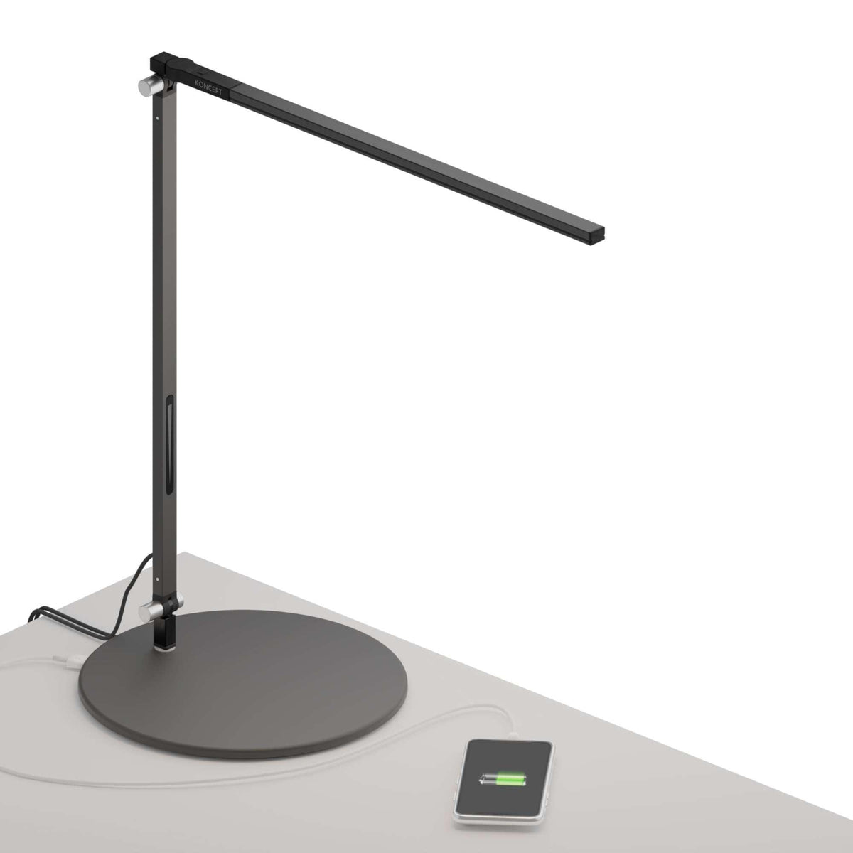 Koncept - Z-Bar Solo LED Desk Lamp - AR1000-CD-MBK-USB | Montreal Lighting & Hardware