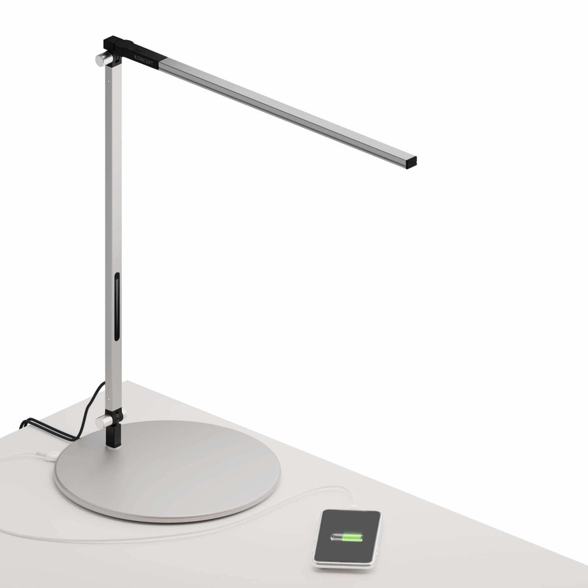 Koncept - Z-Bar Solo LED Desk Lamp - AR1000-CD-SIL-USB | Montreal Lighting & Hardware