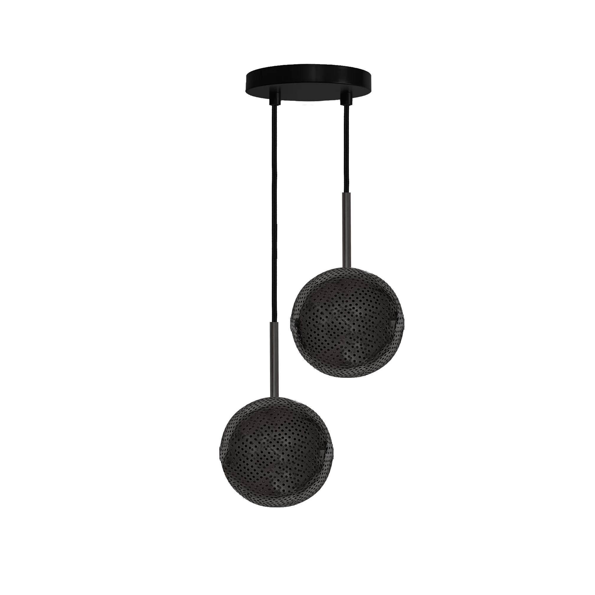 Dounia Home - DH-KOR2LIG-BRS - Kora 2 Light Chandelier - Polished Brass