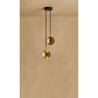 Dounia Home - DH-KOR2LIG-BRS - Kora 2 Light Chandelier - Polished Brass