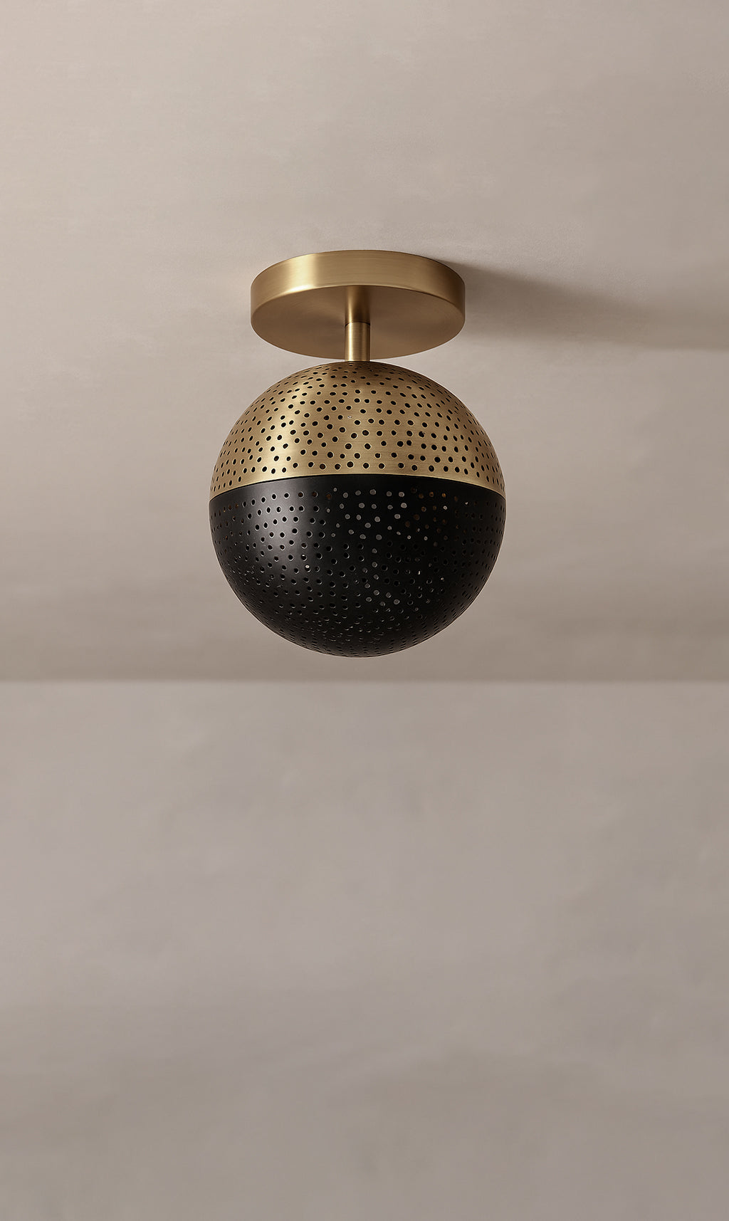 Dounia Home - DH-KORSEMFLU-SM-AB - Kora Semi-flush Mount Light - Antique Brass