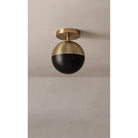 Dounia Home - DH-KORSEMFLU-SM-AB - Kora Semi-flush Mount Light - Antique Brass