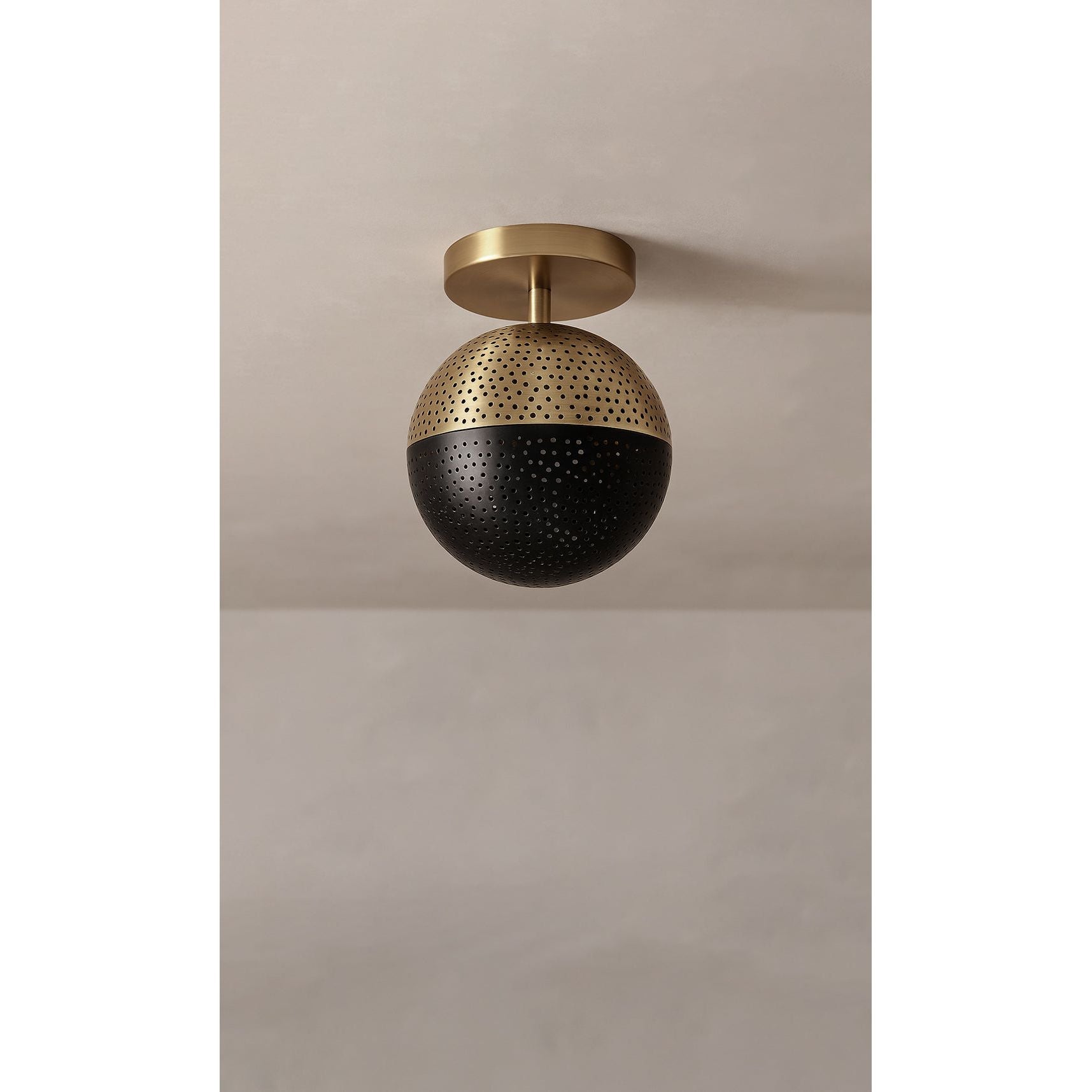 Dounia Home - DH-KORSEMFLU-SM-AB - Kora Semi-flush Mount Light - Antique Brass