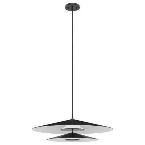 Kuzco Lighting - Cruz Double Shade LED Pendant - PD22907-BK/WH | Montreal Lighting & Hardware