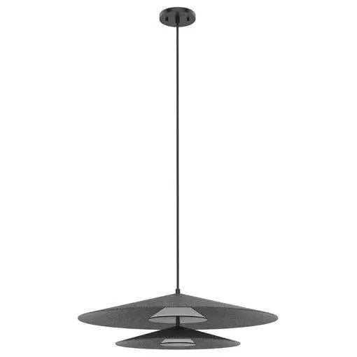 Kuzco Lighting - Cruz Double Shade LED Pendant - PD22907-BK/WH | Montreal Lighting & Hardware