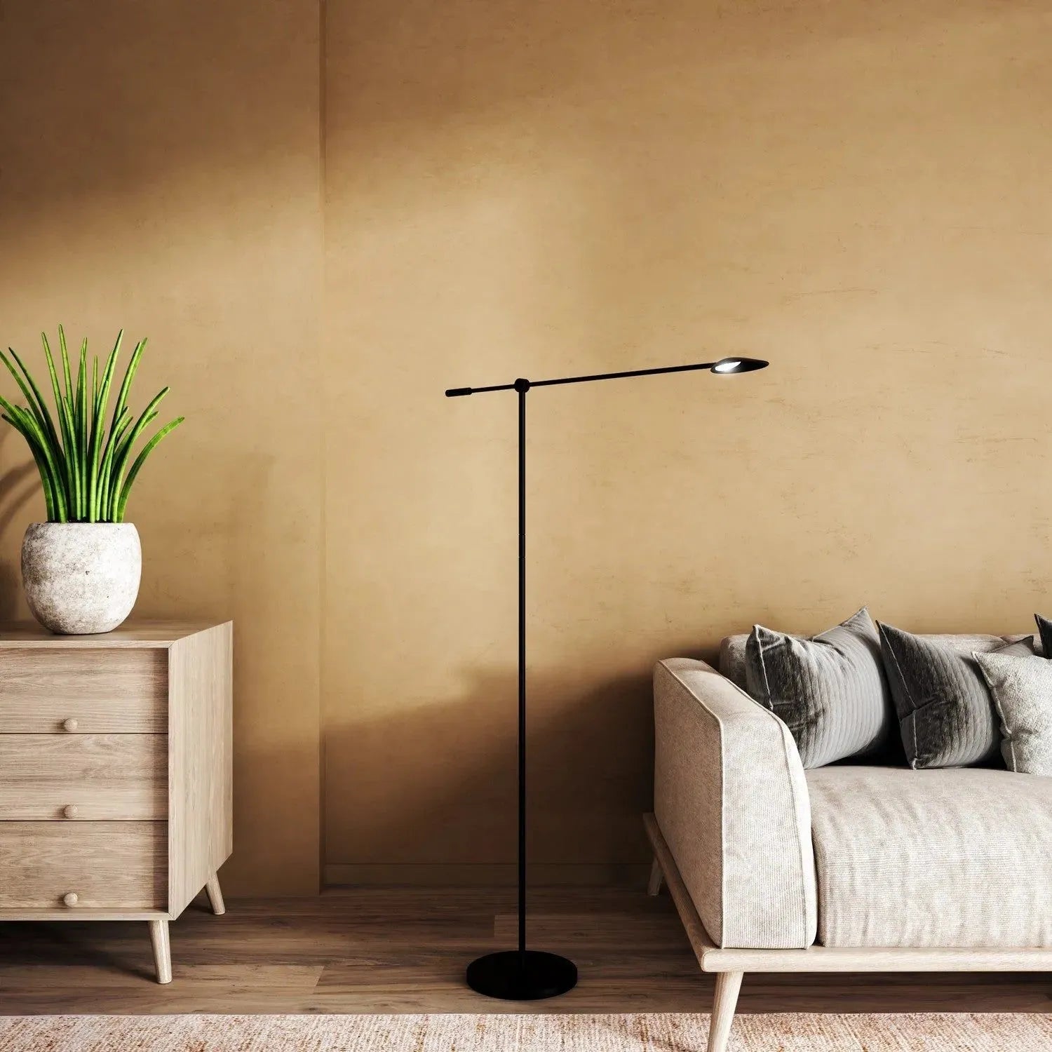Kuzco Lighting - Rotaire LED Floor Lamp - FL90155-BK | Montreal Lighting & Hardware