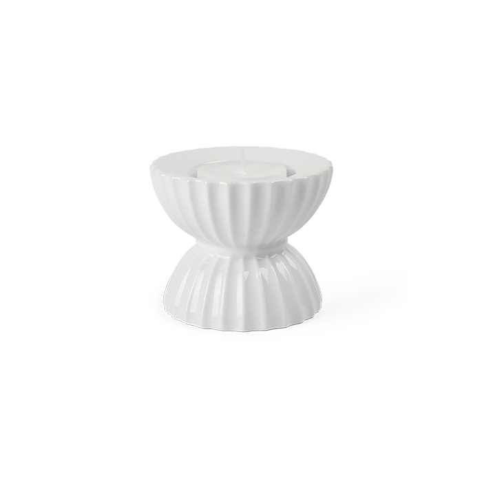 Lyngby Porcelæn 201464 Tura Candle Holder in White