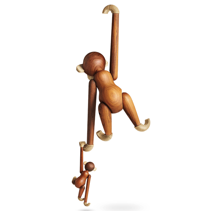 Kay Bojesen 39260 Monkey Wooden Figurine in Teak/Limba
