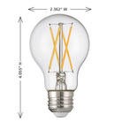 Savoy House LA1A19C73E26D 7W E26 A19 3000K Clear Dimmable Bulb in Clear