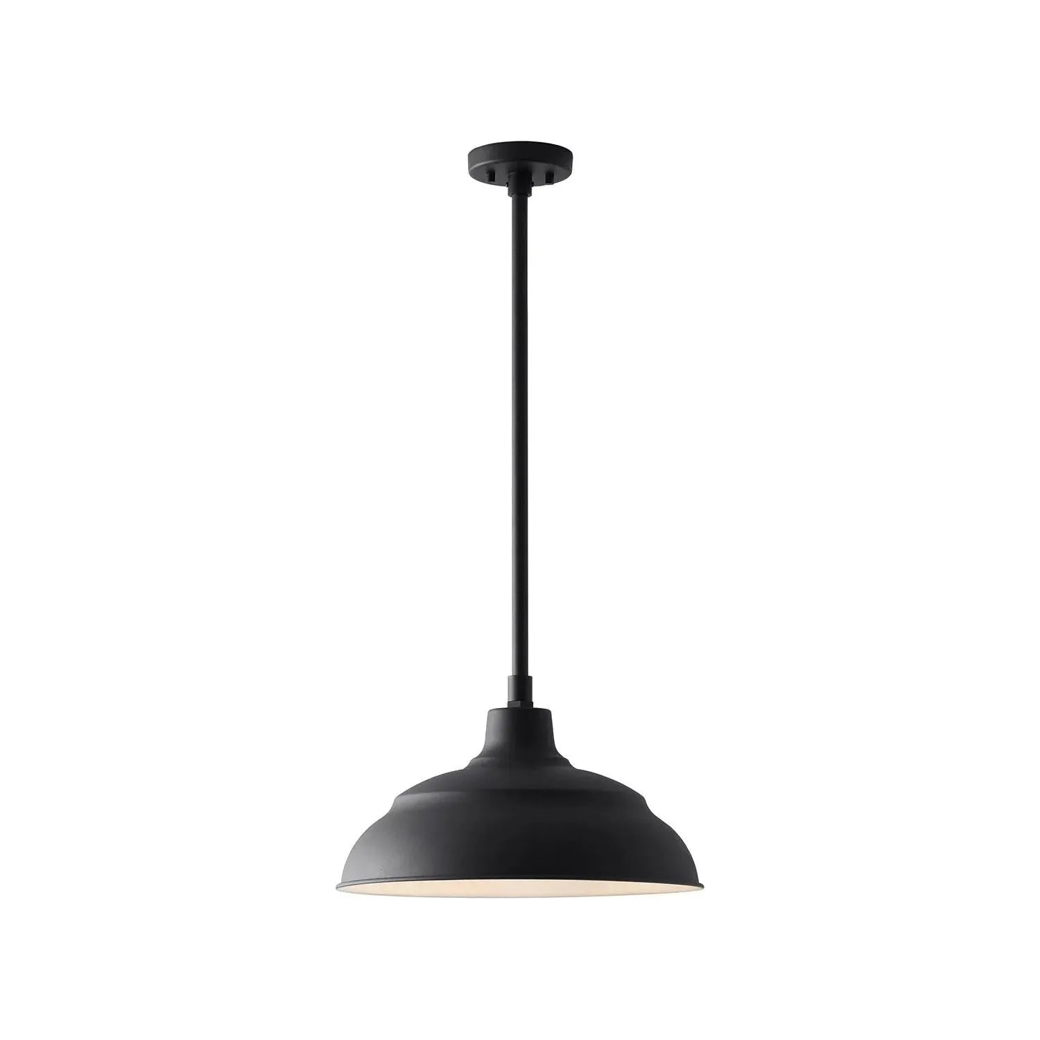 Capital Lighting Fixture Company - RLM 17" Warehouse Shade & Cord Canopy - 936312BK | Montreal Lighting & Hardware