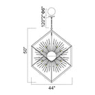 CWI Lighting Canada - 1178P44-20-601 - 20 lampes Suspendu - Starburst - Chrome et noir