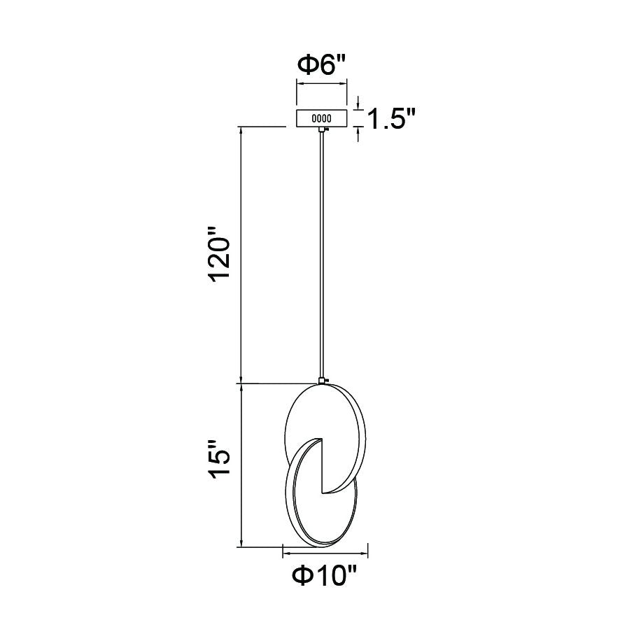 CWI Lighting Canada - 1206P10-1-629 - LED Mini Pendant - Tranche - Brushed Brass