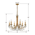 Crystorama - 8826-GA-CL-S - Six Light Chandelier - Bridgehampton - Antique Gold