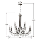 Crystorama - 8829-VZ-CL-S - 12 Light Chandelier - Bridgehampton - Vibrant Bronze