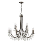 Crystorama - 8829-VZ-CL-SAQ - 12 Light Chandelier - Bridgehampton - Vibrant Bronze