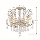 Crystorama - 5115-OS-CL-MWP_CEILING - Semi-reflex à six lumières Plafonnier - Regis - Olde Silver