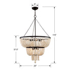 Crystorama - 610-FB - Huit Lumières Suspendu - Rylee - Bronze forgé