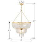 Crystorama - 610-GA - Huit lumières Suspendu - Rylee - Or antique