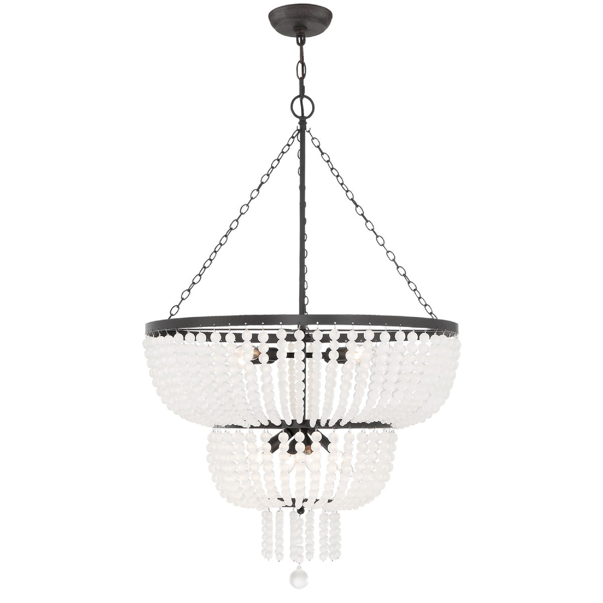 Crystorama - 610-MK - Eight Light Chandelier - Rylee - Matte Black