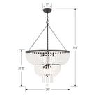 Crystorama - 610-MK - Huit Lumières Suspendu - Rylee - Noir mat