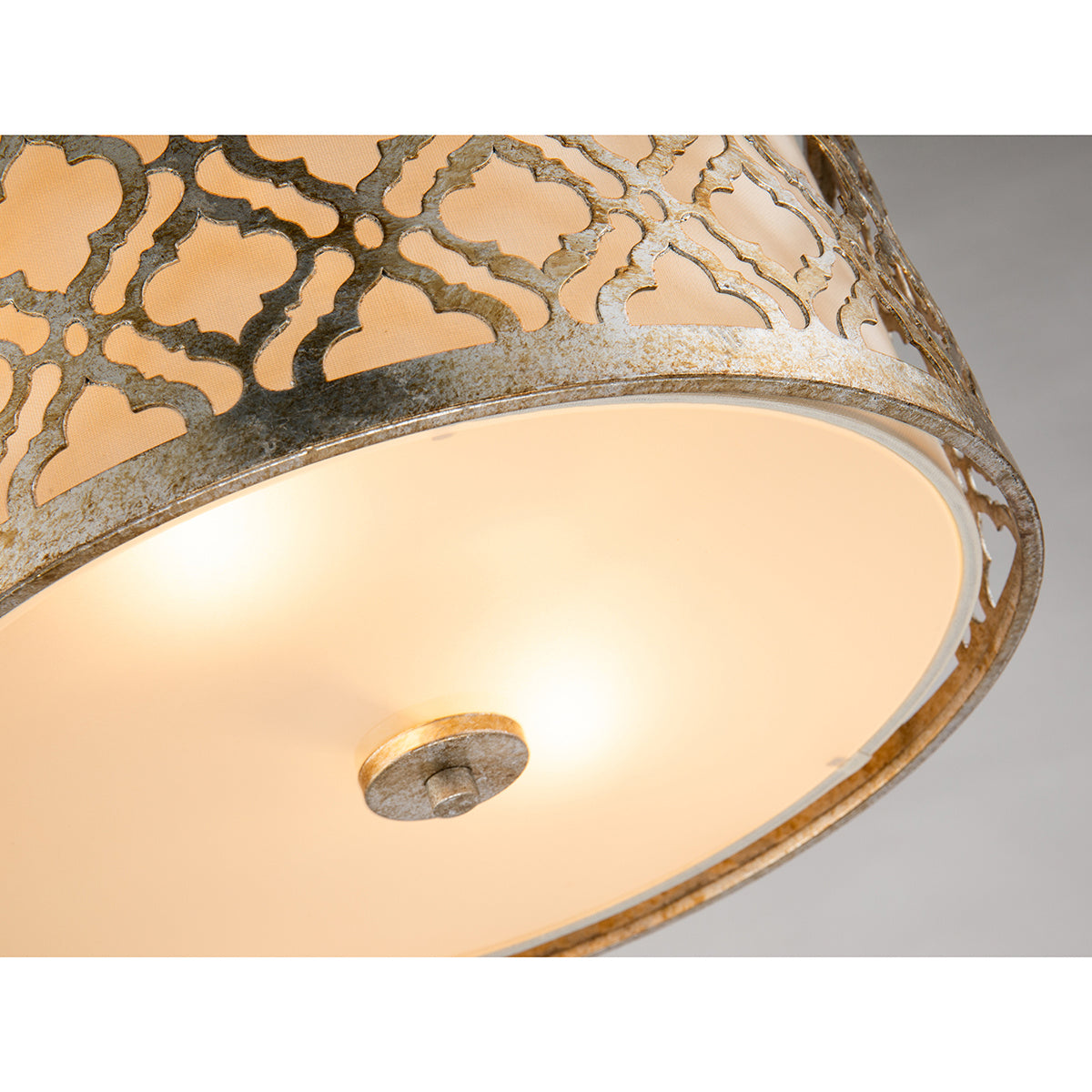Lucas + McKearn - GN/ARABELLA/FS - Deux Lumières Plafonnier - Arabella - Argent antique