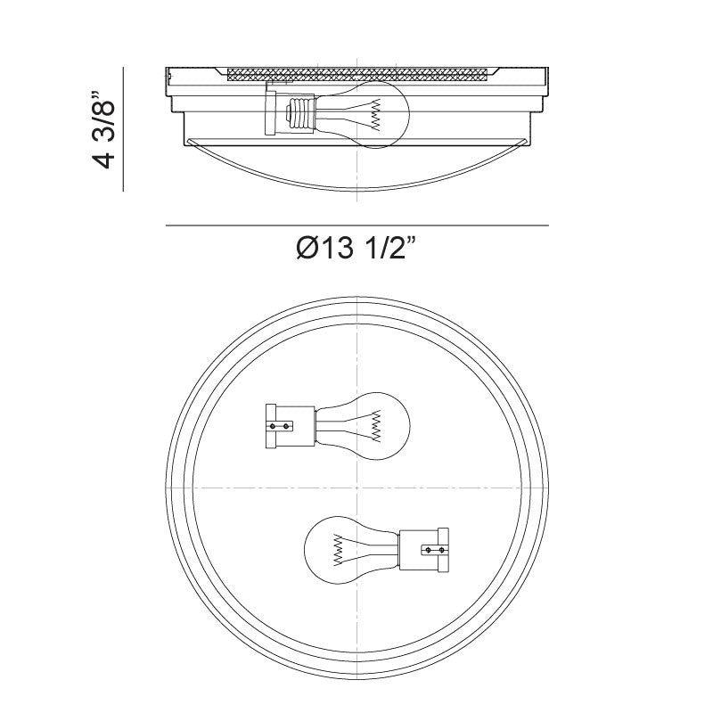 Matteo Canada - X46402AG - Two Light Ceiling Mount - Fresh Colonial - Aged Gold Brass