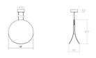 Disques Sonneman 1768.18-J20 Malibu LED Suspension en gris tourterelle