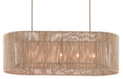 Currey and Company 9000-0737 Mereworth Oval Suspendu en naturel/beige