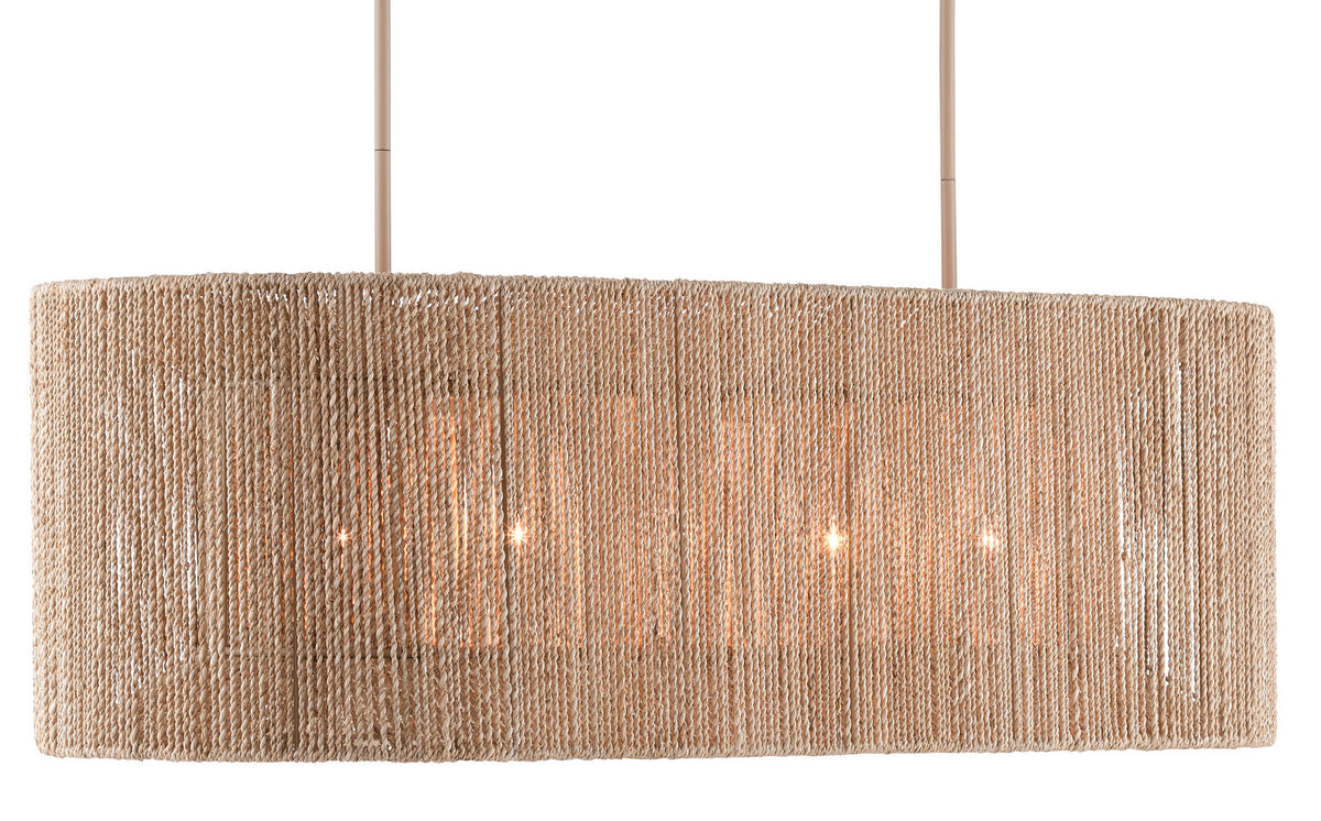 Currey and Company 9000-0737 Mereworth Oval Suspendu en naturel/beige