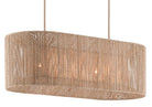 Currey and Company 9000-0737 Mereworth Oval Suspendu en naturel/beige