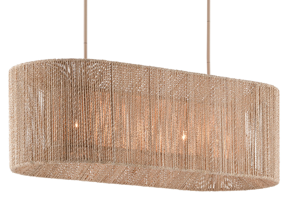 Currey and Company 9000-0737 Mereworth Oval Suspendu en naturel/beige