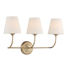 Crystorama - 2443-OP-VG - Applique murale trois lumières - Sylvan - Or éclatant