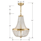 Crystorama - 603-GA - Trois lumières Suspendu - Rylee - Or antique
