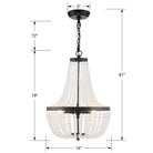Crystorama - 603-MK - Trois lumières Suspendu - Rylee - Noir mat