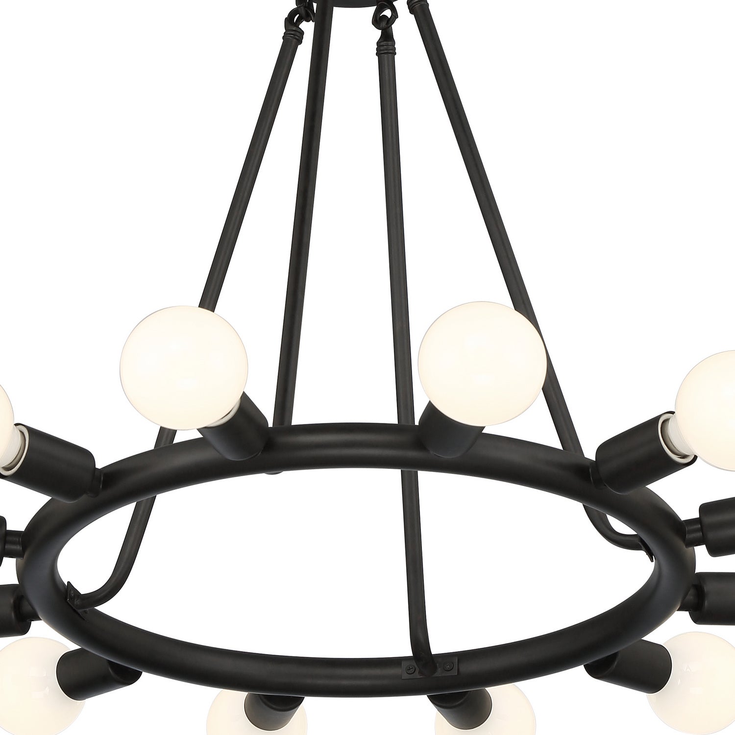 Crystorama - 9045-BK - 12 Lumières Suspendu - Dakota - Noir
