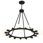 Crystorama - 9046-BK - 15 Lumières Suspendu - Dakota - Noir