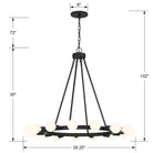 Crystorama - 9046-BK - 15 Lumières Suspendu - Dakota - Noir