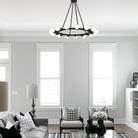 Crystorama - 9046-BK - 15 Lumières Suspendu - Dakota - Noir