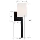 Crystorama - BRO-451-BF - Une lampe Murale - Bromley - Forgé noir