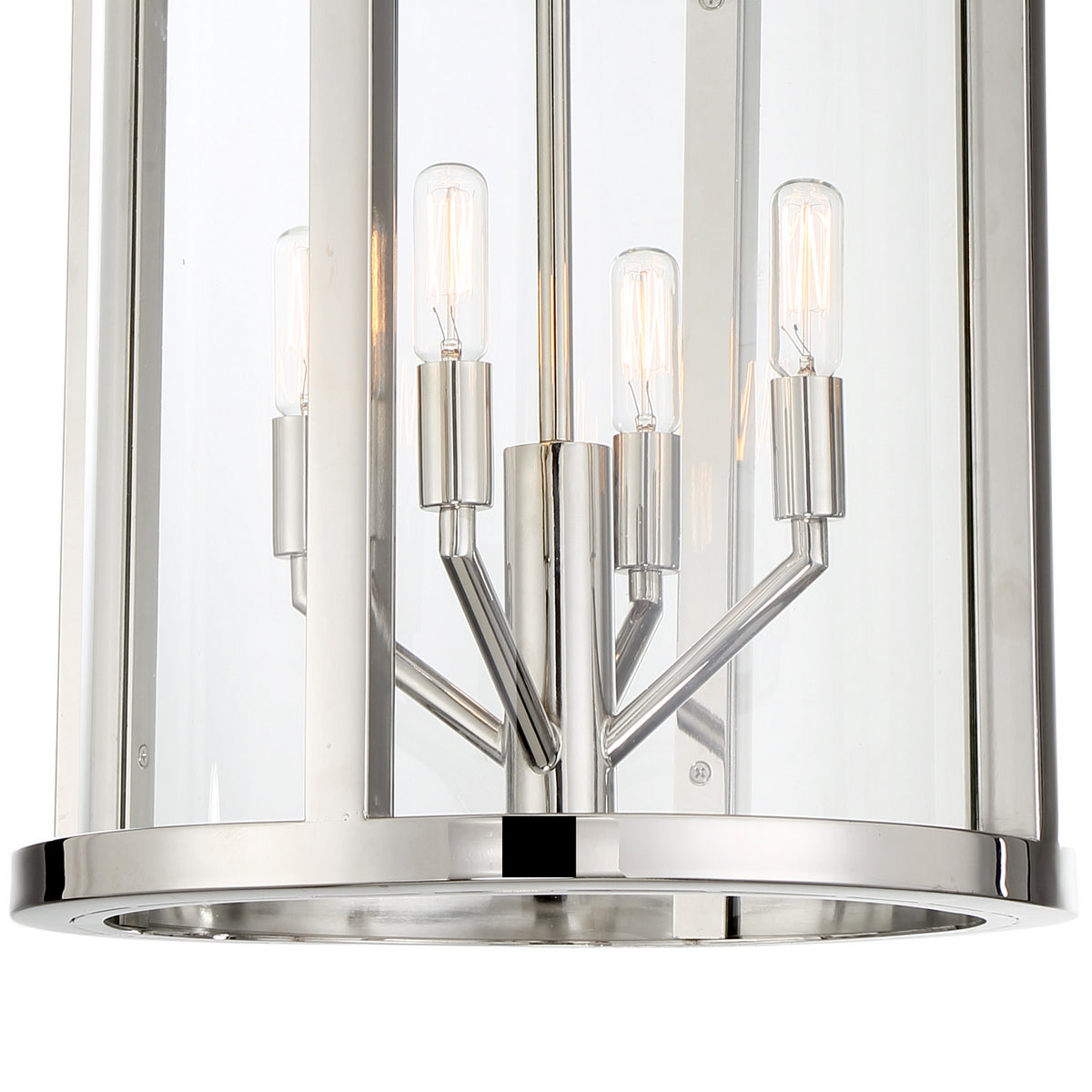 Crystorama - DEV-B8004-PN - Four Light Mini Chandelier - Devon - Polished Nickel