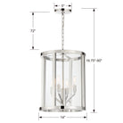 Crystorama - DEV-B8004-PN - Mini lampe à quatre lumières Suspendu - Devon - Nickel poli