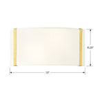 Crystorama - FUL-902-GA - Deux lumières Murale - Fulton - Or antique