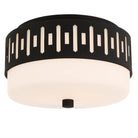 Crystorama - KEA-B8200-BF - Deux lampes Plafonnier - Keaton - Forgé en noir