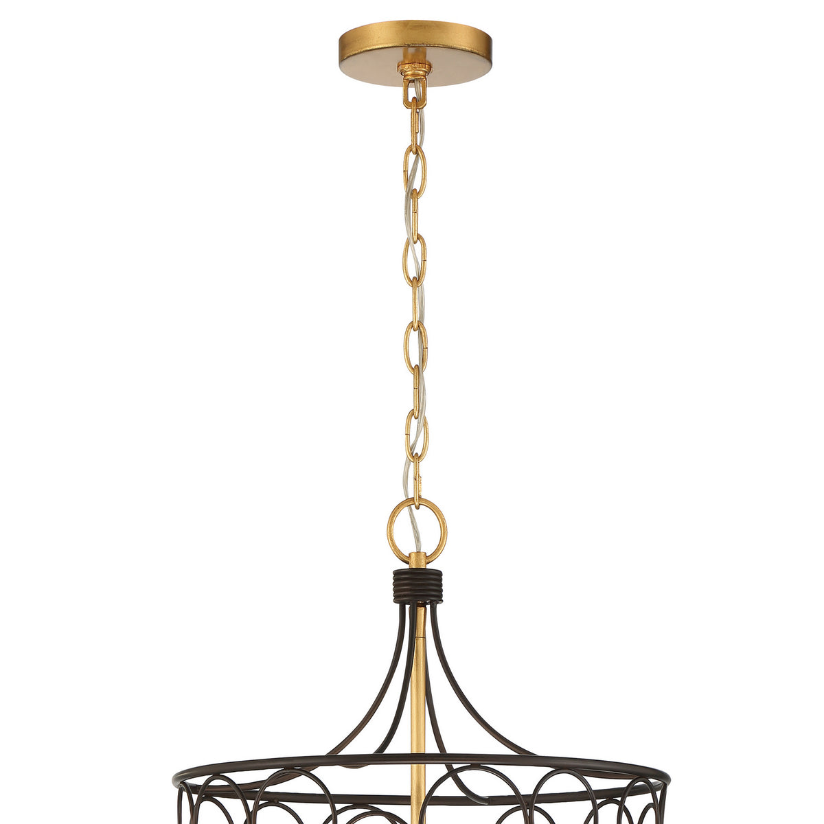 Crystorama - STM-B5106-BZ-GA - Six Light Mini Chandelier - Stemmons - Bronze + Antique Gold