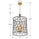 Crystorama - STM-B5106-BZ-GA - Six Light Mini Chandelier - Stemmons - Bronze + Antique Gold