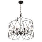 Crystorama - ZUC-A9035-EB-GA - Six lumières Suspendu - Zucca - Bronze Anglais + Or Antique